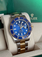 Pre-owned Rolex Submariner Bluesy 41mm Two Tone 126613LB 2023 Mint Condition Complete Set
