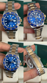 Pre-owned Rolex Submariner Bluesy 41mm Two Tone 126613LB 2023 Mint Condition Complete Set