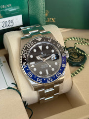Pre-owned Rolex GMT Master II 126710BLNR Automatic Watch Batman 2025 Mint
