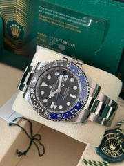 Pre-owned Rolex GMT Master II 126710BLNR Automatic Watch Batman 2025 Mint