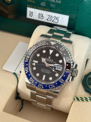 Pre-owned Rolex GMT Master II 126710BLNR Automatic Watch Batman 2025 Mint