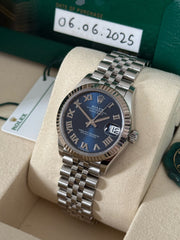 Pre-owned Rolex Datejust Two-Tone Azzurro Blue Dial 31mm 278274 2025 Full Set Unworn