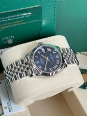 Pre-owned Rolex Datejust Two-Tone Azzurro Blue Dial 31mm 278274 2025 Full Set Unworn