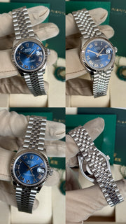 Pre-owned Rolex Datejust Two-Tone Azzurro Blue Dial 31mm 278274 2025 Full Set Unworn