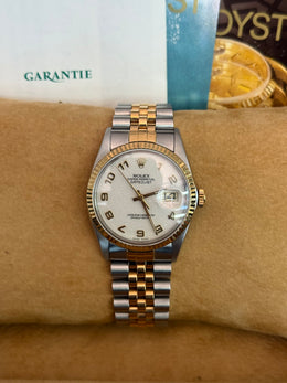 Pre-owned Rolex Datejust 36mm 16013 Computer Arabic Dial 1987 Complete Set