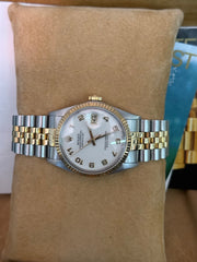 Pre-owned Rolex Datejust 36mm 16013 Computer Arabic Dial 1987 Complete Set