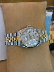 Pre-owned Rolex Datejust 36mm 16013 Computer Arabic Dial 1987 Complete Set