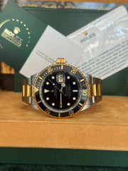 Pre-owned Rolex Submariner 16613 Black Kit 1990 Boxed with Rolex Services