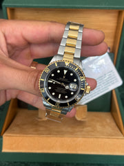 Pre-owned Rolex Submariner 16613 Black Kit 1990 Boxed with Rolex Services
