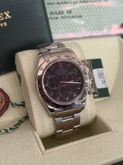 Pre-owned Rolex Daytona White Gold 40mm Racing Dial 116509 2005 Mint Condition Complete Set with Rolex Service