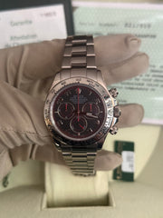 Pre-owned Rolex Daytona White Gold 40mm Racing Dial 116509 2005 Mint Condition Complete Set with Rolex Service
