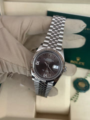 Pre-owned Rolex Datejust 36mm 126234 Rhodium Silver Dial with Factory Diamonds Jubilee 2026 Unworn Complete Set
