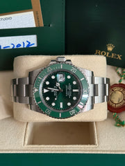 Pre-owned Rolex Submariner Hulk 40mm 116610LV 2012 Mint Condition Unpolished Complete Set