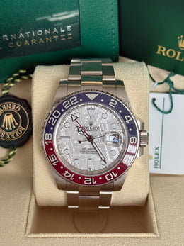 DEPOSIT FOR Pre-owned Rolex GMT Master II 126719BLRO Meteorite Dial Complete Set fully stickered