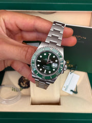 Pre-owned Rolex Submariner Hulk 40mm 116610LV 2018 Mint Condition Complete Set