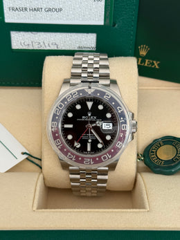 Pre-owned Rolex GMT Master II 126710BLRO 'Pepsi' Jubilee 2019 Fully Stickered Unworn Complete UK Set