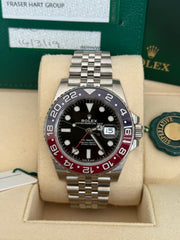 Pre-owned Rolex GMT Master II 126710BLRO 'Pepsi' Jubilee 2019 Fully Stickered Unworn Complete UK Set