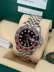 Pre-owned Rolex GMT Master II 126710BLRO 'Pepsi' Jubilee 2019 Fully Stickered Unworn Complete UK Set