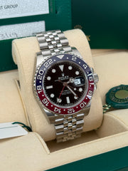 Pre-owned Rolex GMT Master II 126710BLRO 'Pepsi' Jubilee 2019 Fully Stickered Unworn Complete UK Set