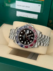 Pre-owned Rolex GMT Master II 126710BLRO 'Pepsi' Jubilee 2019 Fully Stickered Unworn Complete UK Set