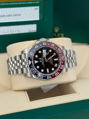 Pre-owned Rolex GMT Master II 126710BLRO 'Pepsi' Jubilee 2019 Fully Stickered Unworn Complete UK Set