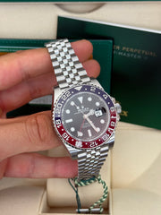 Pre-owned Rolex GMT Master II 126710BLRO 'Pepsi' Jubilee 2019 Fully Stickered Unworn Complete UK Set