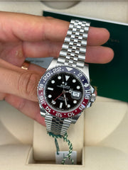 Pre-owned Rolex GMT Master II 126710BLRO 'Pepsi' Jubilee 2019 Fully Stickered Unworn Complete UK Set