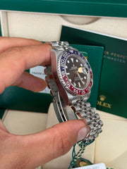 Pre-owned Rolex GMT Master II 126710BLRO 'Pepsi' Jubilee 2019 Fully Stickered Unworn Complete UK Set