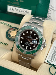 Pre-owned Rolex Submariner 'Starbucks' 126610LV 2021 Unworn Complete UK Set with Receipt