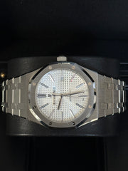 Pre-owned Audemars Piguet Royal Oak 15400ST 41MM White Dial Complete Set