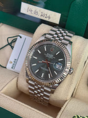 Pre-owned Rolex Datejust 41mm Mint Green Dial 126334 Full Set Box and Papers 2024 Mint Jubilee