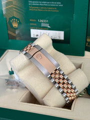 Pre-owned Rolex Datejust Chocolate Dial 41mm Two Tone 126331 2023 Mint Condition Unpolished Complete Set