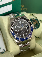Pre-owned Rolex GMT Master II 116710BLNR Automatic Watch Batman 2018 Full Set