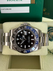 Pre-owned Rolex GMT Master II 116710BLNR Automatic Watch Batman 2018 Full Set
