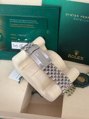 Pre-owned Rolex Datejust 36mm 126234 Rhodium Silver Dial with Factory Diamonds Jubilee 2026 Unworn Complete Set