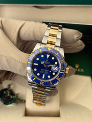 Pre-owned Rolex Submariner Bluesy 40mm Two Tone 116613LB 2017 Mint Condition Complete Set