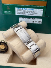 Pre-owned Rolex Datejust II Discontinued Ghost Roman Dial Smooth Oyster 116300 2016 Complete Set Box and Papers