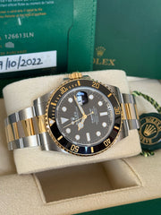 Pre-owned Rolex Submariner Date 126613LN Stainless Steel 2022 Box and Papers Ceramic Bezel