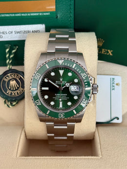 Pre-owned Rolex Submariner Hulk 40mm Fully Stickered Unworn with Receipt 116610LV 2019 Unworn Complete Set