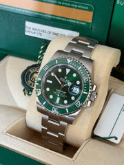 Pre-owned Rolex Submariner Hulk 40mm Fully Stickered Unworn with Receipt 116610LV 2019 Unworn Complete Set