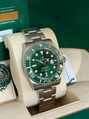 Pre-owned Rolex Submariner Hulk 40mm Fully Stickered Unworn with Receipt 116610LV 2019 Unworn Complete Set