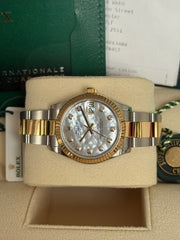 Pre-owned Rolex Datejust 31mm MOP Diamond Dial Oyster Strap 278273