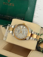Pre-owned Rolex Datejust 31mm MOP Diamond Dial Oyster Strap 278273