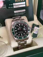 Pre-owned Rolex Submariner Hulk 40mm 116610LV 2010 Mint Condition Complete Set