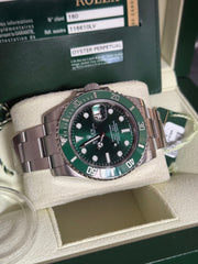 Pre-owned Rolex Submariner Hulk 40mm 116610LV 2010 Mint Condition Complete Set