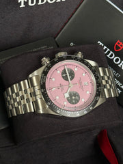 Pre-owned Tudor Black Bay 79360N Pink Dial Chrono 2025 Unworn