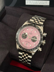 Pre-owned Tudor Black Bay 79360N Pink Dial Chrono 2025 Unworn
