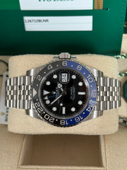 Pre-owned Rolex GMT Master II 126710BLNR Automatic Watch Batgirl 2020 Full Set