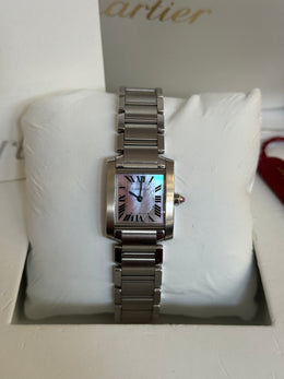 Cartier Tank Ladies Mother of Pearl Dial 2384 2012 Box and Papers