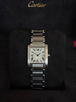 Cartier Tank Francais Medium 2465 Quartz Boxed Stainless Steel